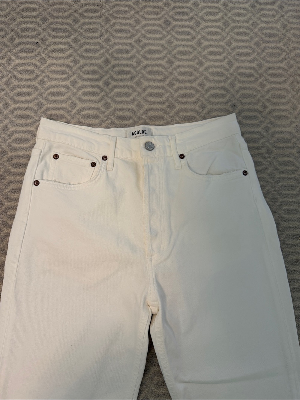 Agolde Women’s Off-White Straight Jeans
